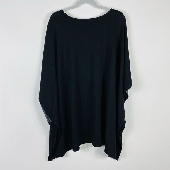 Chico's Size Large 12 2 Zenergy Dominique Colorblock Tunic Top White Gray Black - Picture 2 of 4